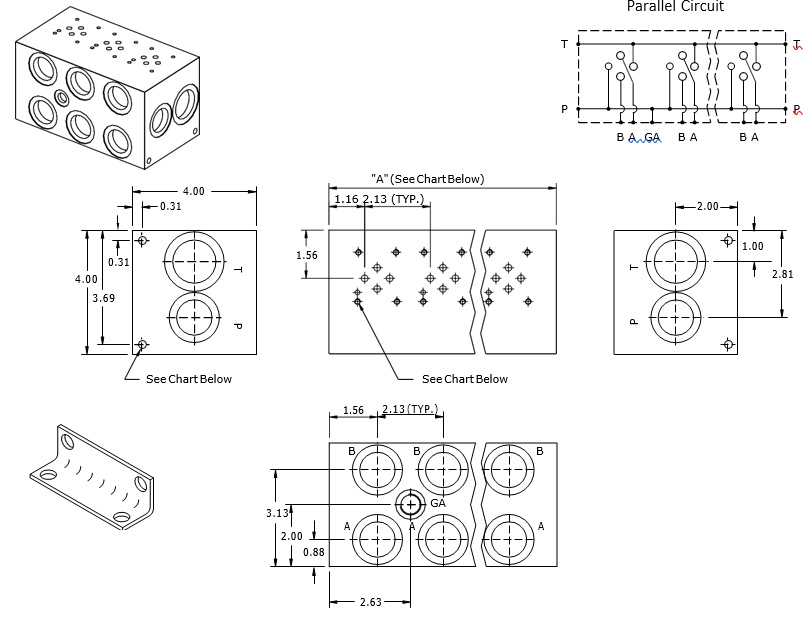 Manifold Block and Hydraulic/ Air Compressor/ Pneumatic Manifold Block