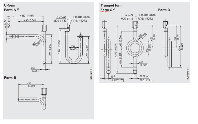 Low Pressure Syphon Designs per DIN 16282 