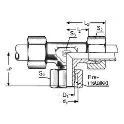 Hydraulic Swivel Branch Tee With Stand Pipe Dimensions