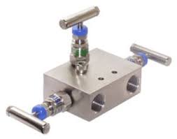 3 WAY R TYPE MANIFOLD VALVE WITH VENT PLUG